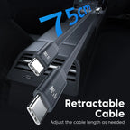 105W USB-C Car Charger with Retractable 4-in-1 Cable – 3