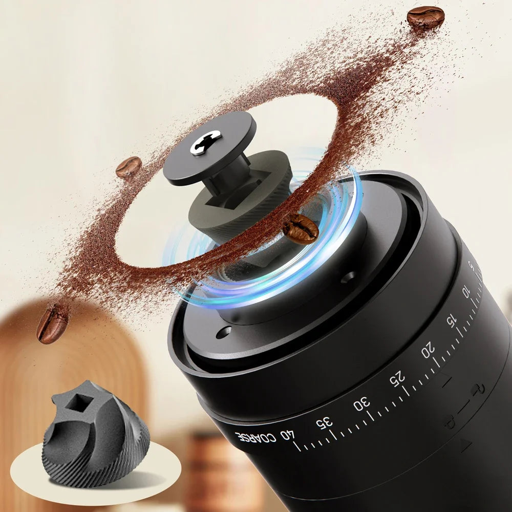 Portable Electric Coffee Bean Grinder with Adjustable 40 Gears – 4