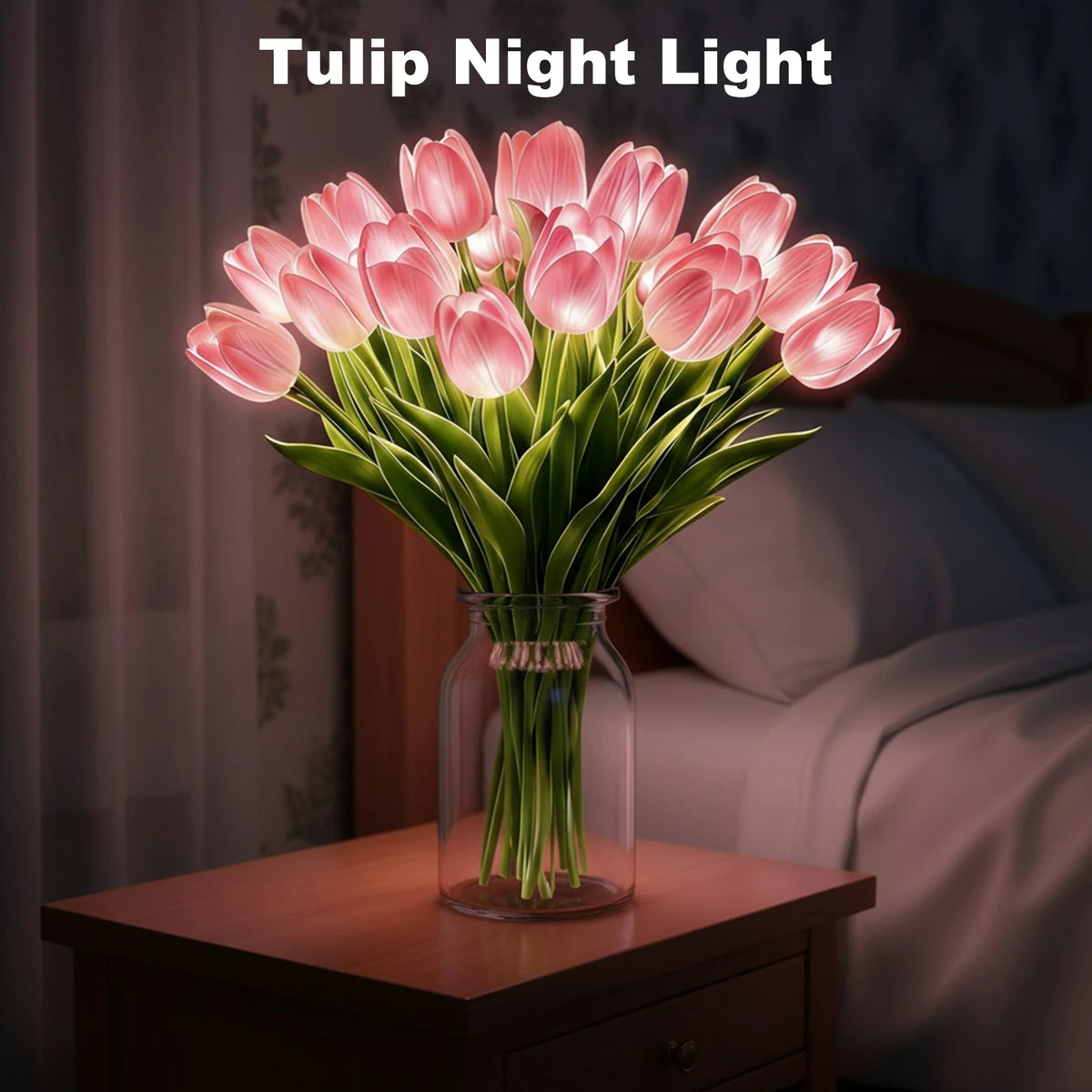 Set of 15 Tulip Lights with Warm Glow