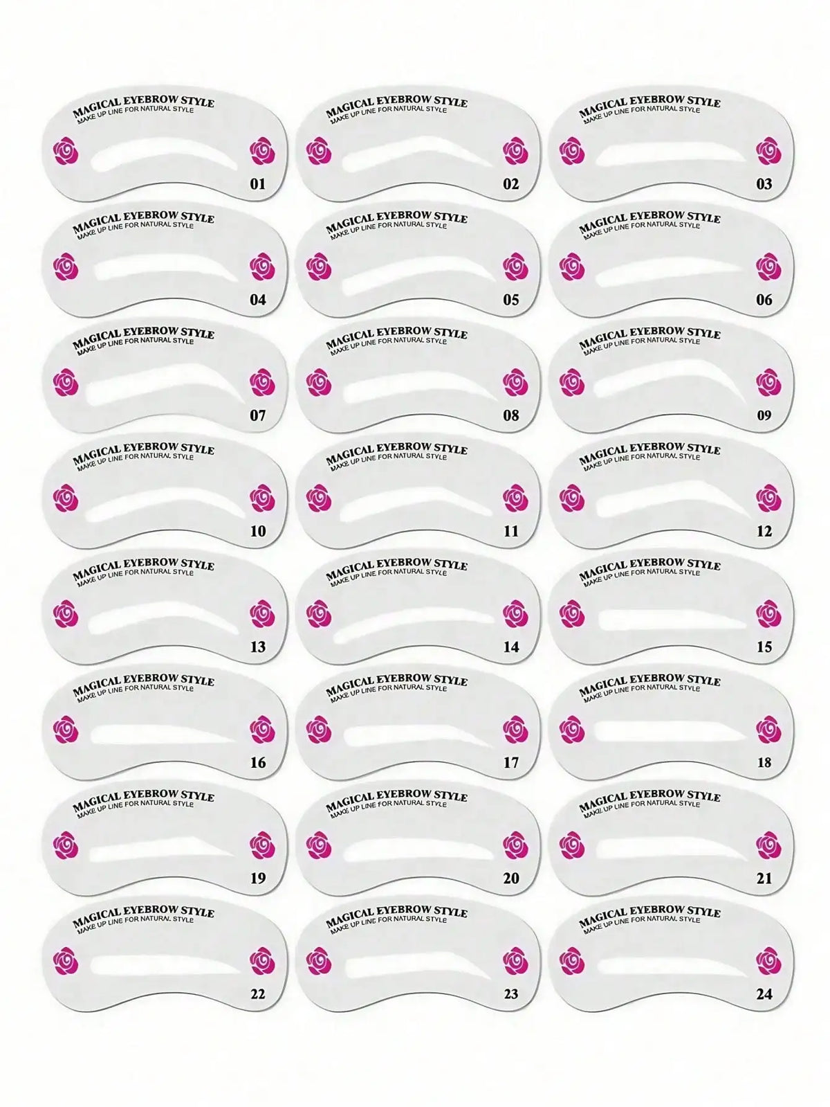 24pcs Eyebrow Shaping Stencils Kit for Women