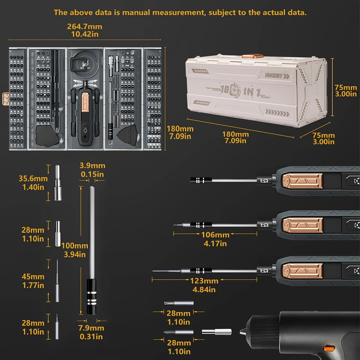 180-in-1 Precision Screwdriver Set for Phones, PCs & Glasses