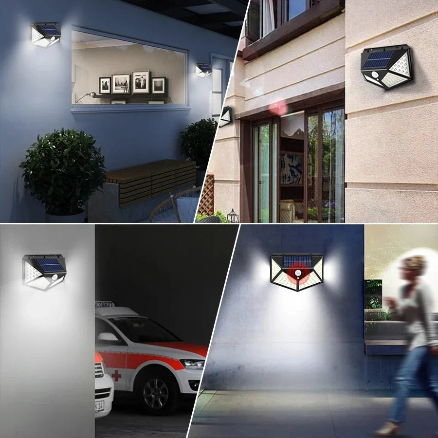 Solar LED Motion Sensor Lights, 270° Wide Angle, IP65