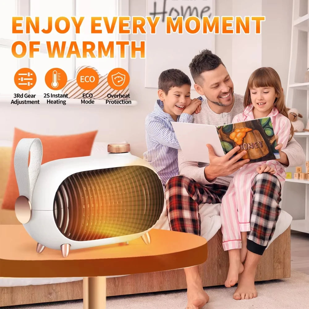 Portable Ceramic Electric Heater with Overheat Protection for Bedroom – 2