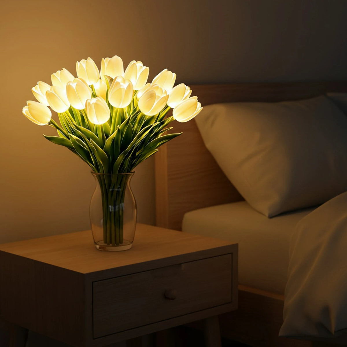 Set of 15 Tulip Lights with Warm Glow
