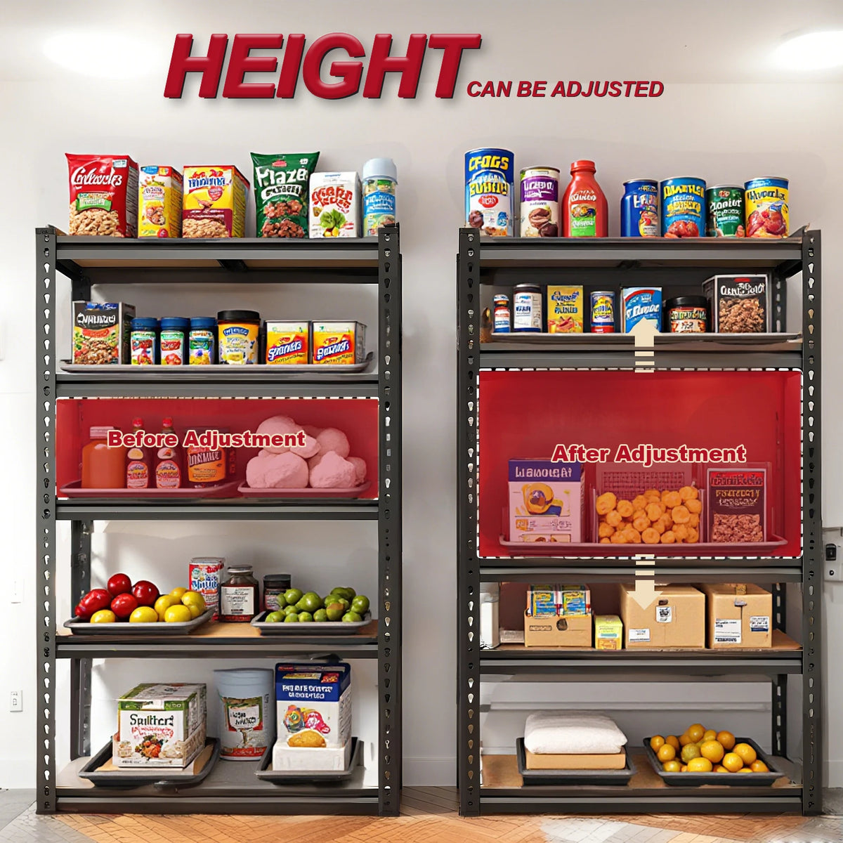 Heavy Duty Garage Shelving Storage Shelves 2000LBS Capacity