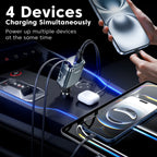105W USB-C Car Charger with Retractable 4-in-1 Cable – 5