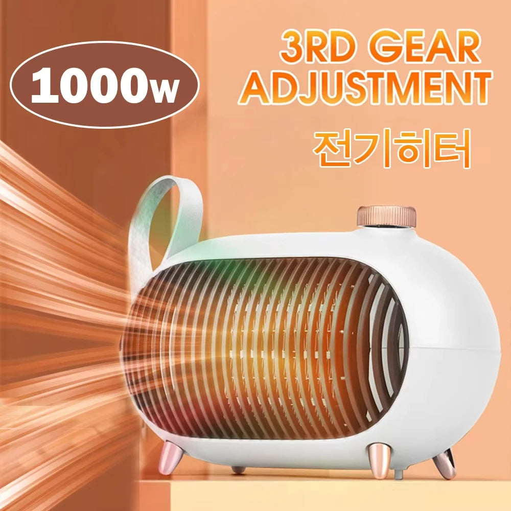 Portable Ceramic Electric Heater with Overheat Protection for Bedroom